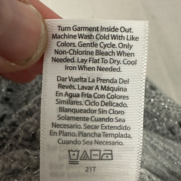 Time And Tru XL Grey Knit Sweater With Recycled Polyester & Polyester Blend - Picture 6 of 6